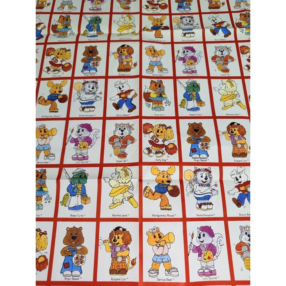 Vtg 1984 American Greetings Get Along Gang Animal Characters New Gift Wrap